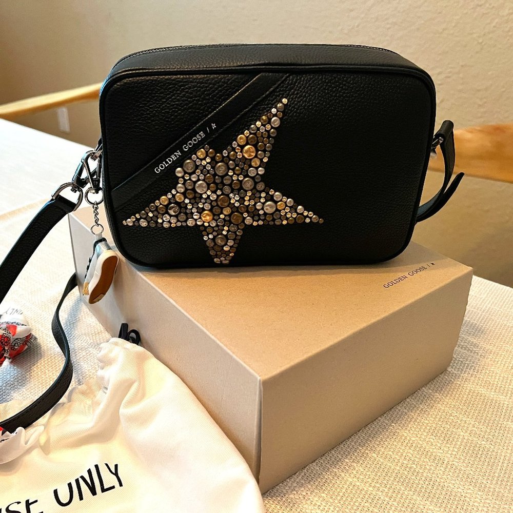 GOLDEN GOOSE Star Studded Leather Shoulder Bag